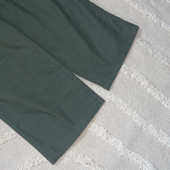 Vuori Ripstop Olive Army‎ Green Wideleg Organic Cotton Cropped Pants Small - Picture 14 of 14